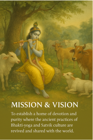 Lord Krishna playing flute with cows